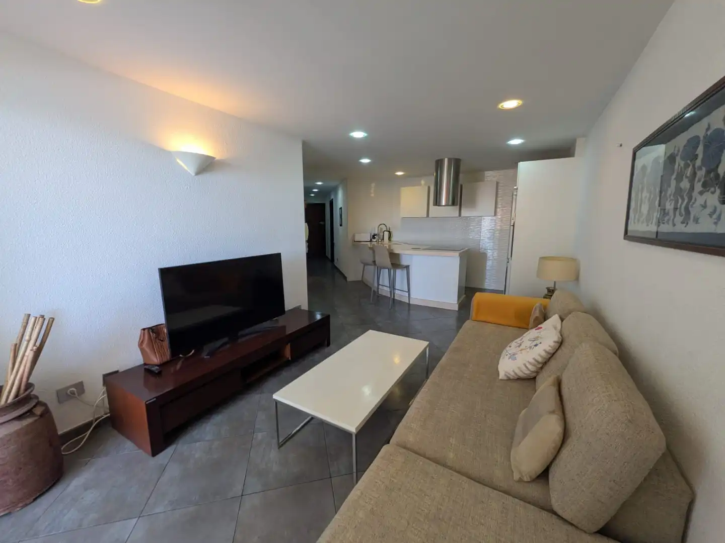 Living room of Flat for sale in Granadilla de Abona  with Storage room, Furnished and Oven