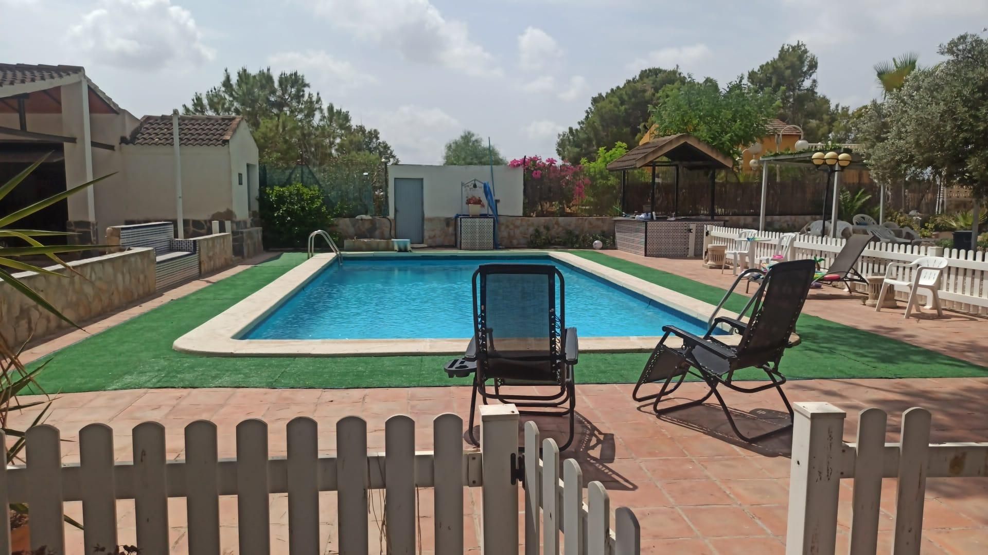 Swimming pool of House or chalet for sale in  Murcia Capital  with Air Conditioner, Heating and Private garden