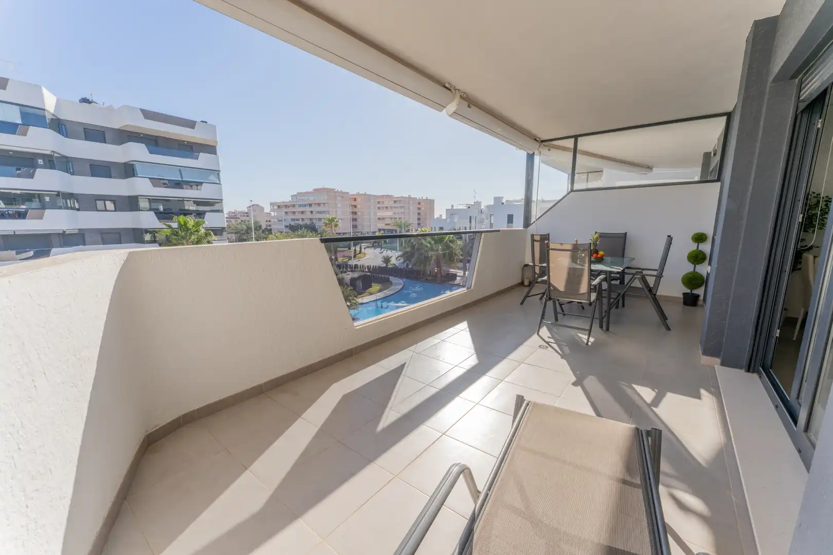 Terraza de Apartamento en venta en Elche / Elx con Calefacción, Terraza y Piscina