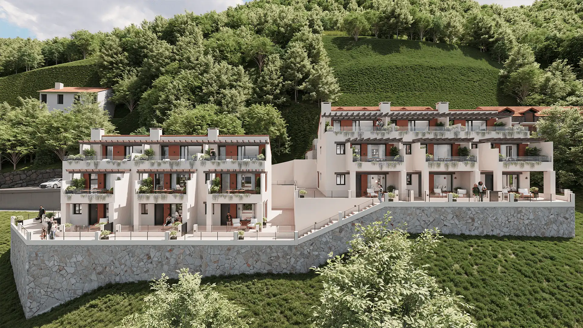 Außenansicht von Wohnungen zum Verkauf in Val de San Vicente  mit Heizung, Privatgarten und Terrasse