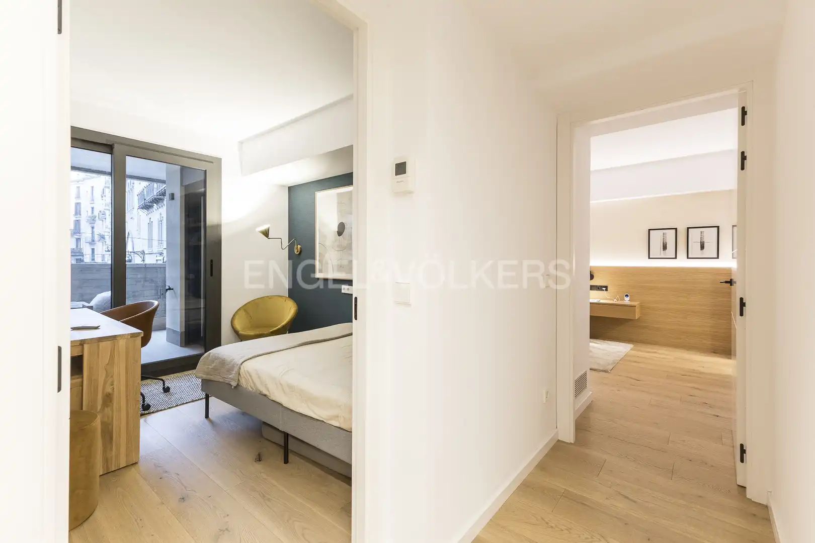 Schlafzimmer von Wohnung zur Miete in Barcelona mit Klimaanlage, Heizung und Parkett