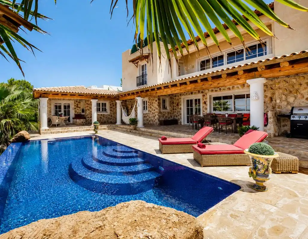 Swimming pool of Houses for rent in Santa Eulària des Riu  with Air Conditioner, Heating and Private garden