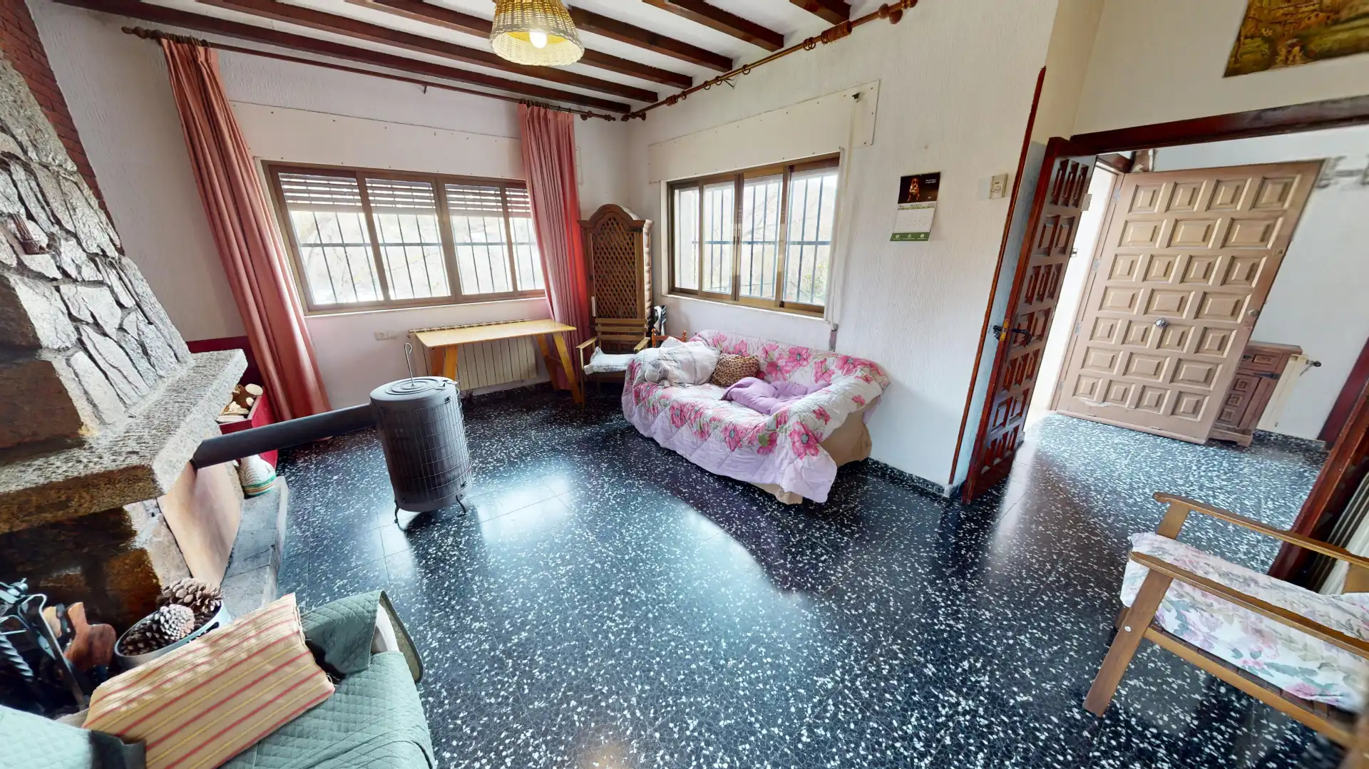 Sala de estar de Casa o chalet en venta en Robledo de Chavela con Calefacción, Jardín privado y Terraza
