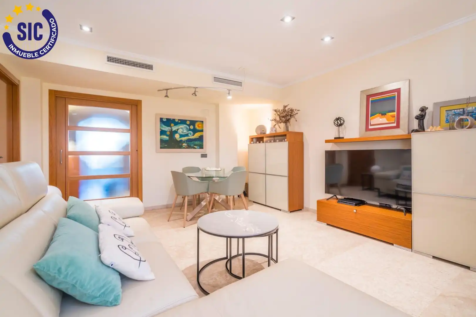 Sala de estar de Ático en venta en Tavernes de la Valldigna con Aire acondicionado, Calefacción y Terraza