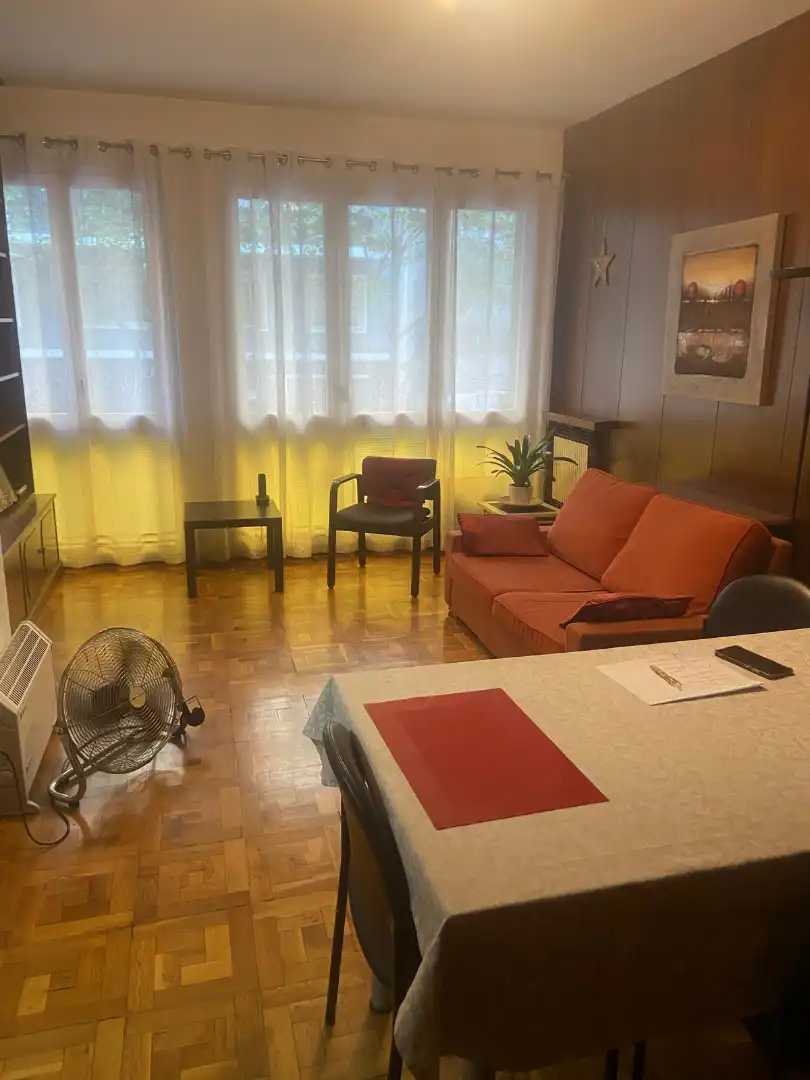 Living room of Flat for sale in  Barcelona Capital  with Parquet flooring, Furnished and Oven