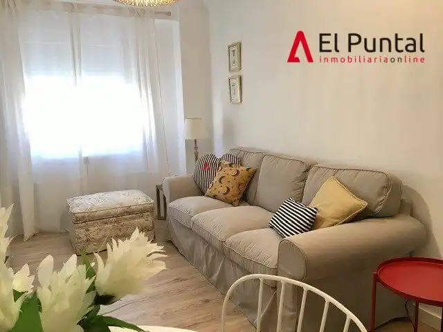 Sala d'estar de Pis de lloguer en Santander amb Calefacció, Parquet i Moblat