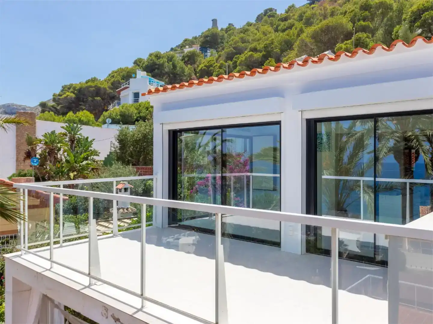 Terrace of Flat for rent in Dénia  with Air Conditioner, Private garden and Storage room