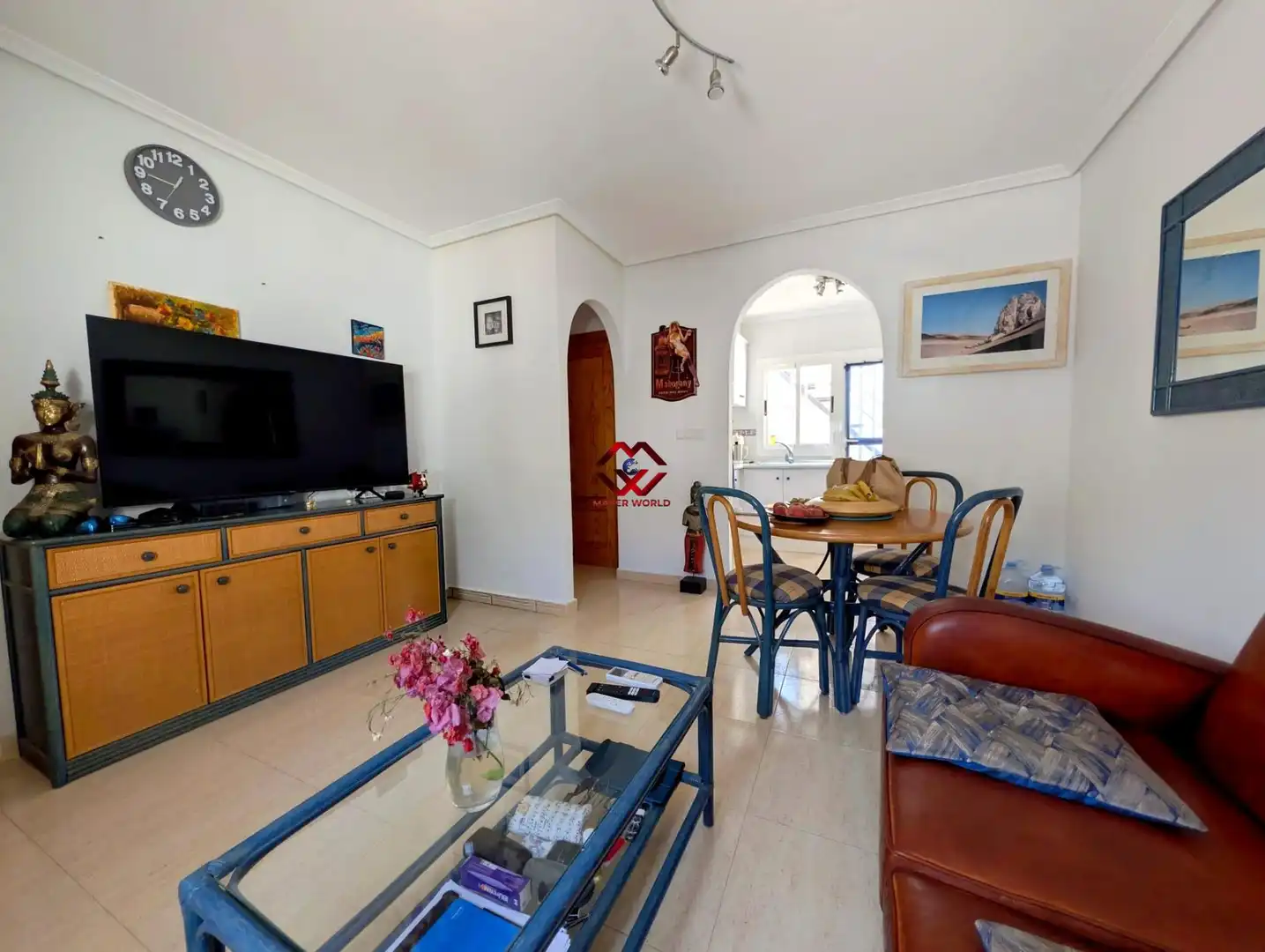Sala d'estar de Casa adosada en venda en Mazarrón amb Aire condicionat, Calefacció i Terrassa