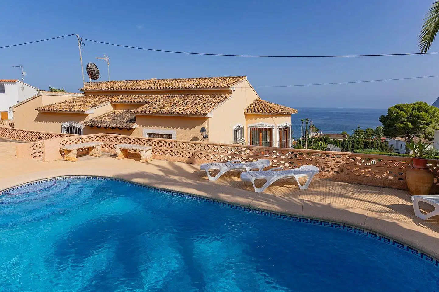 Swimming pool of Houses for sale in Calpe / Calp  with Private garden, Storage room and Swimming Pool