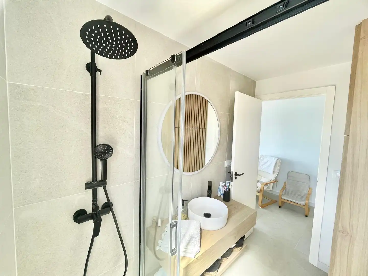 Bathroom of Apartments for rent in La Manga del Mar Menor  with Air Conditioner, Heating and Terrace