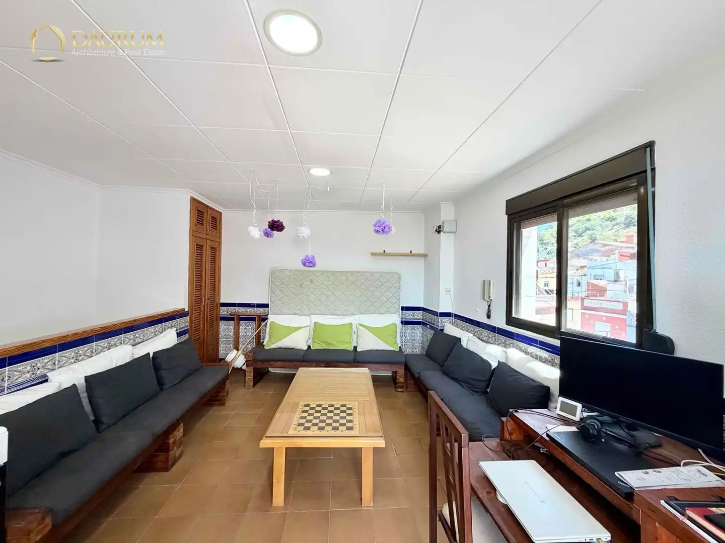 Sala de estar de Casa adosada en venta en Cullera con Aire acondicionado, Terraza y Trastero