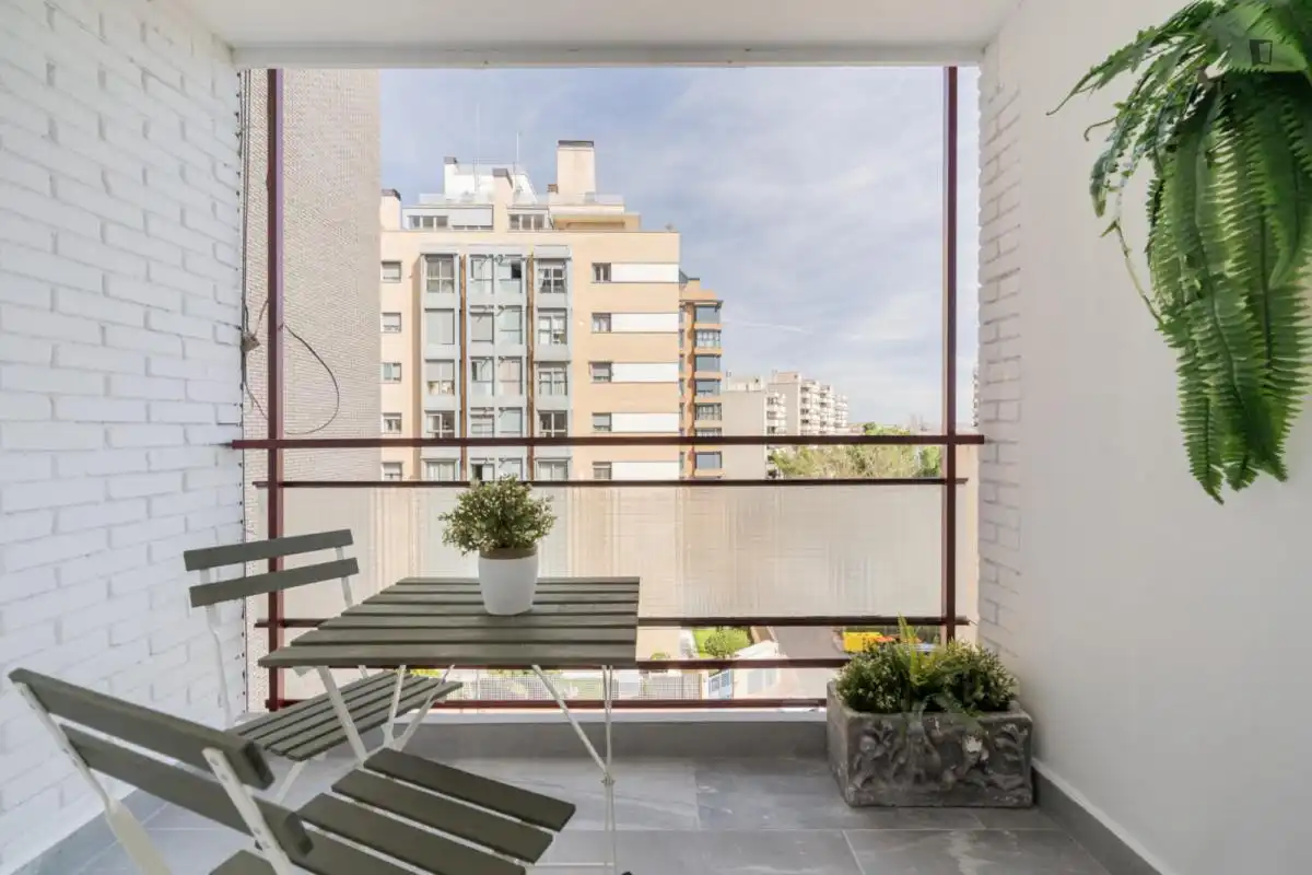 Terraza de Apartamento de alquiler en Madrid con Aire acondicionado, Amueblado y Horno