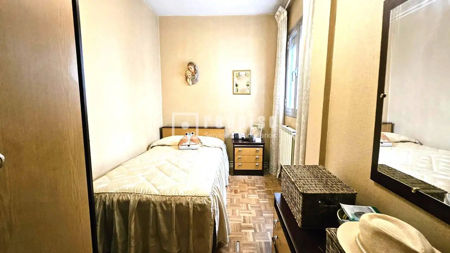 Bedroom of Flat for sale in Madrid  with Heating, Parquet flooring and Terrace