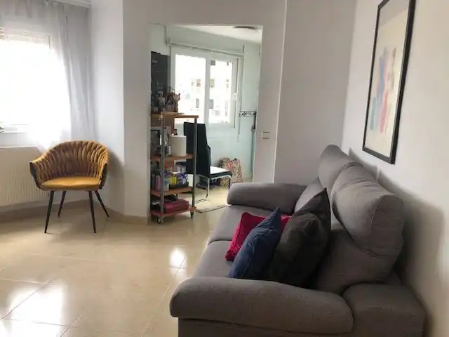Sala d'estar de Apartament en venda en Calpe / Calp amb Aire condicionat, Calefacció i Terrassa