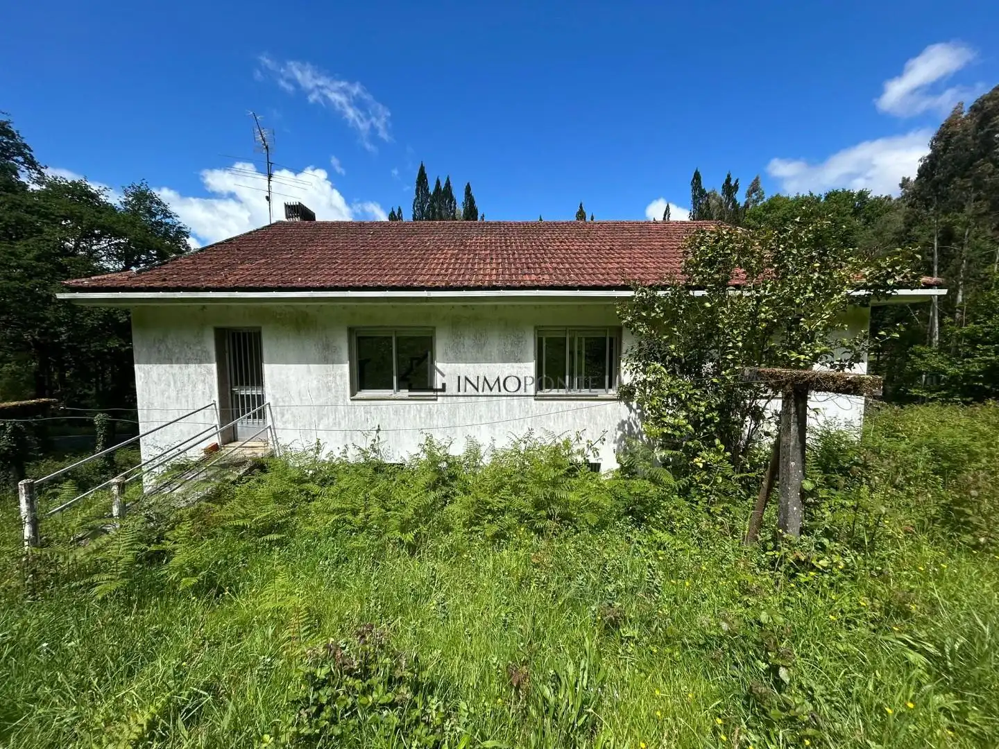 Vista exterior de Casa o xalet en venda en Forcarei amb Jardí privat
