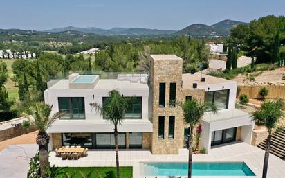 Exterior view of House or chalet for sale in Santa Eulària des Riu  with Air Conditioner, Heating and Private garden