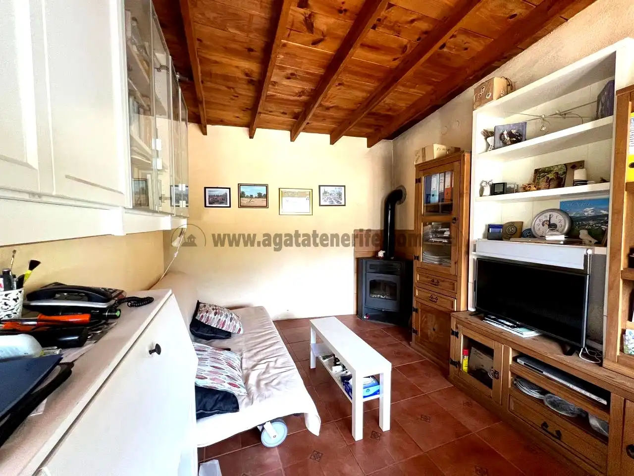 Sala de estar de Finca rústica en venta en Vallehermoso con Aire acondicionado, Calefacción y Jardín privado