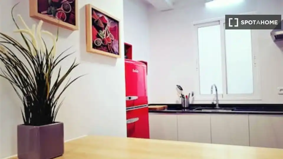 Cocina de Piso de alquiler en Valencia con Aire acondicionado, Calefacción y Amueblado