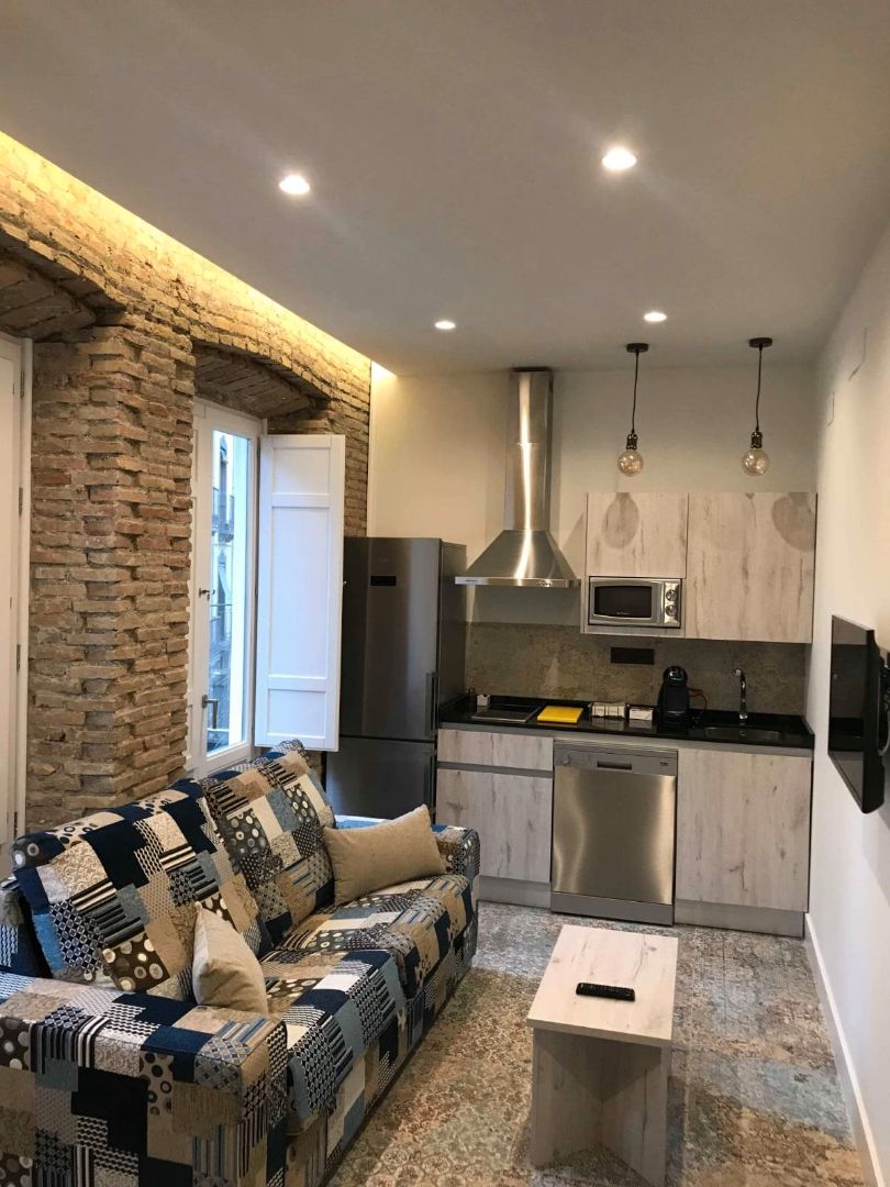 Kitchen of Apartment to rent in  Granada Capital  with Air Conditioner, Heating and Furnished