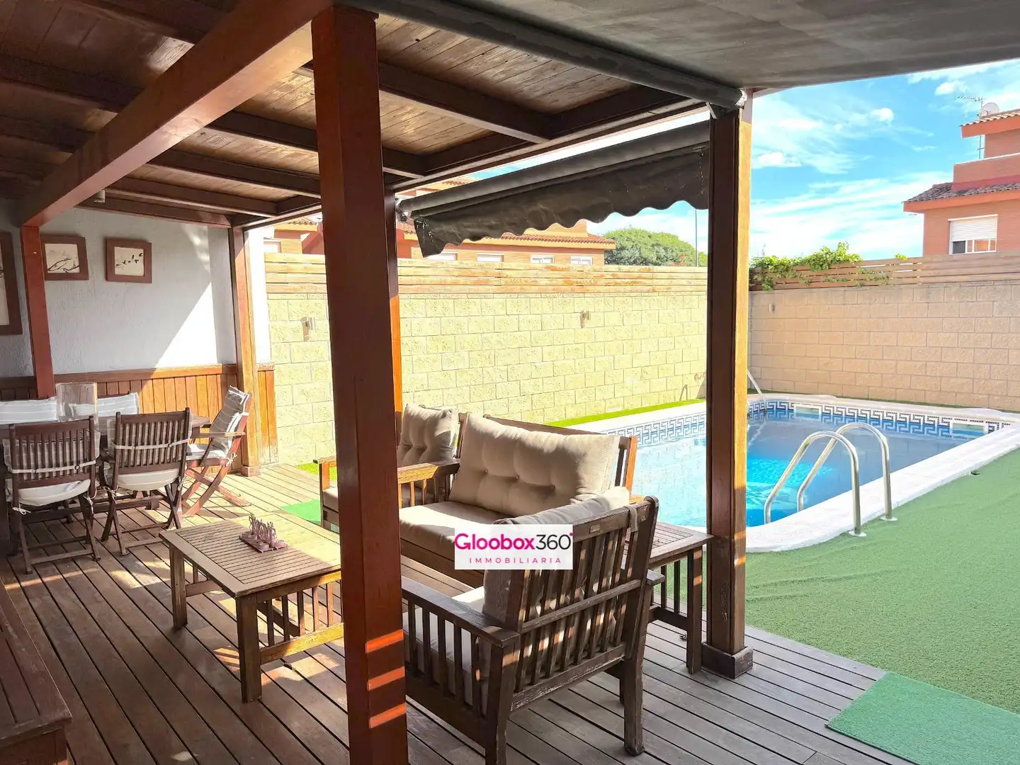 Garten von Einfamilien-Reihenhaus zum Verkauf in Reus mit Klimaanlage, Heizung und Privatgarten