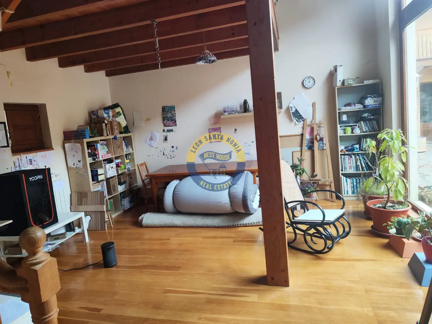 Living room of Houses for sale in Villaquilambre  with Heating, Private garden and Terrace