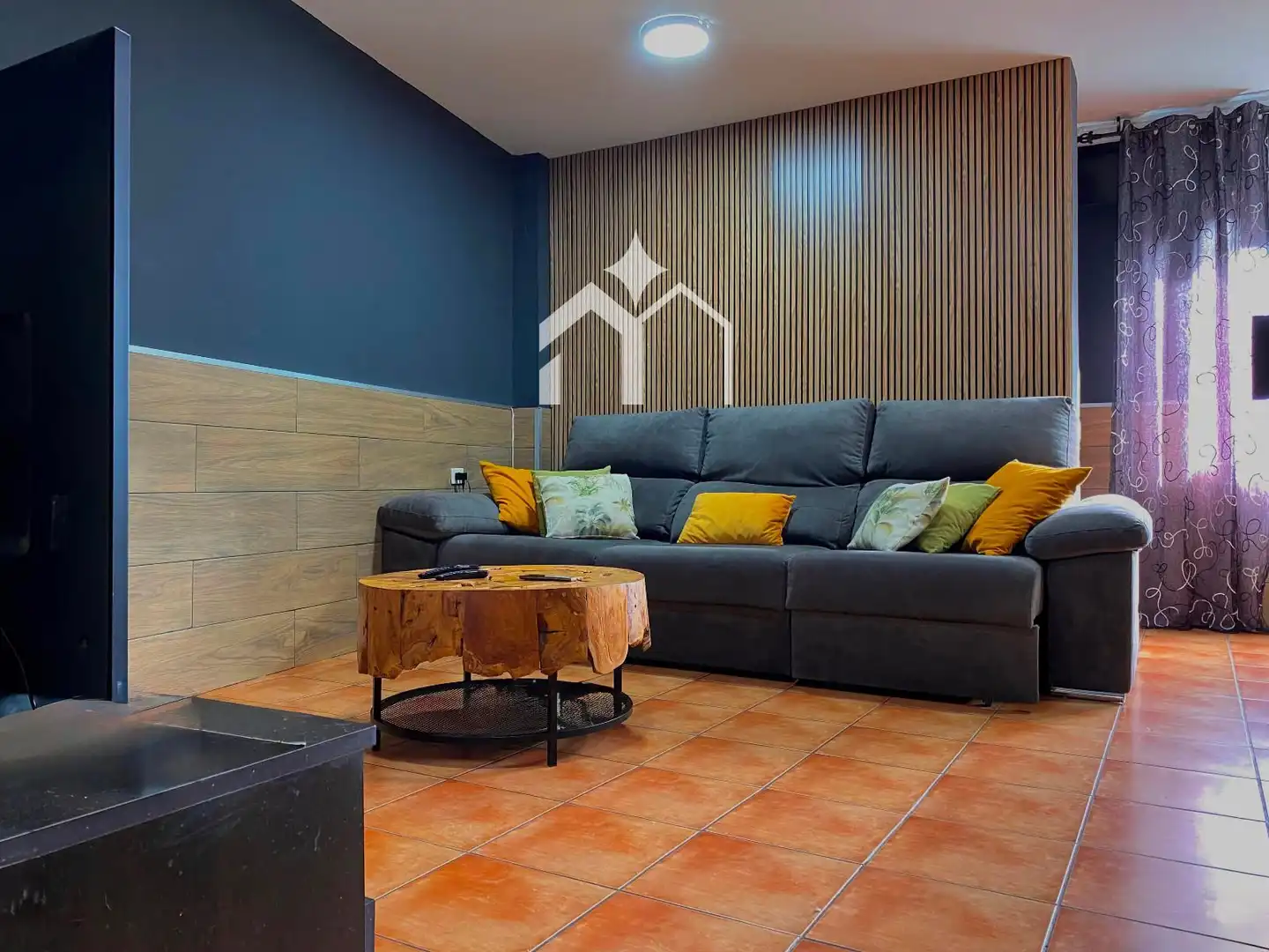 Sala de estar de Piso en venta en Moaña con Terraza, Trastero y Amueblado