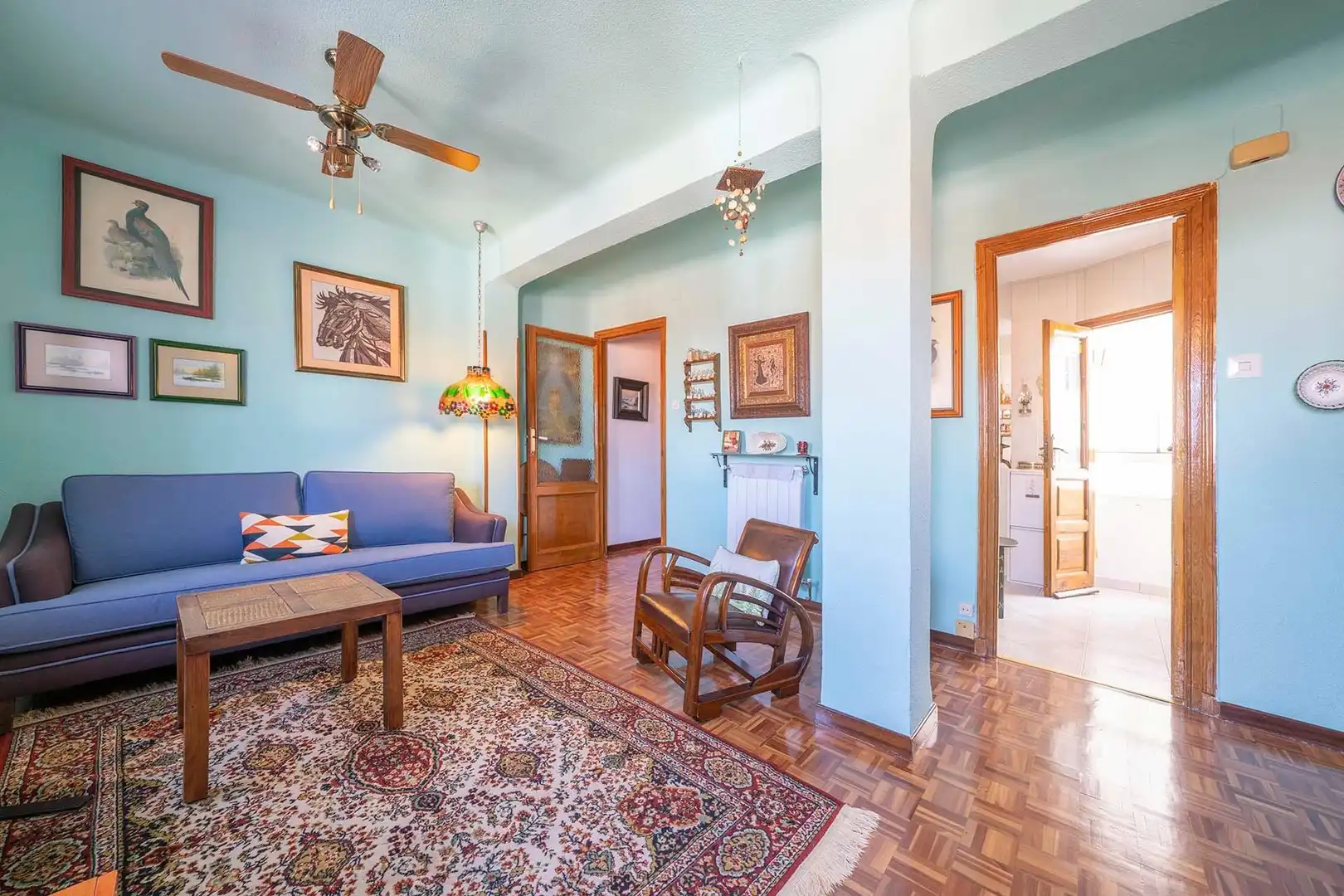 Sala de estar de Piso en venta en Madrid con Calefacción, Parquet y Trastero