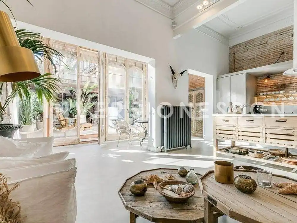 Sala de estar de Piso de alquiler en Barcelona con Aire acondicionado, Calefacción y Terraza