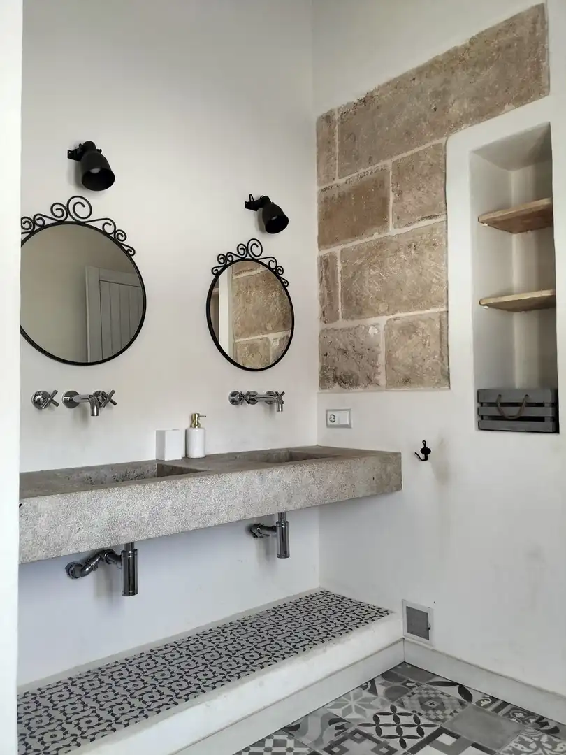 Badezimmer von Country house zur Miete in Benissa mit Terrasse und Schwimmbad
