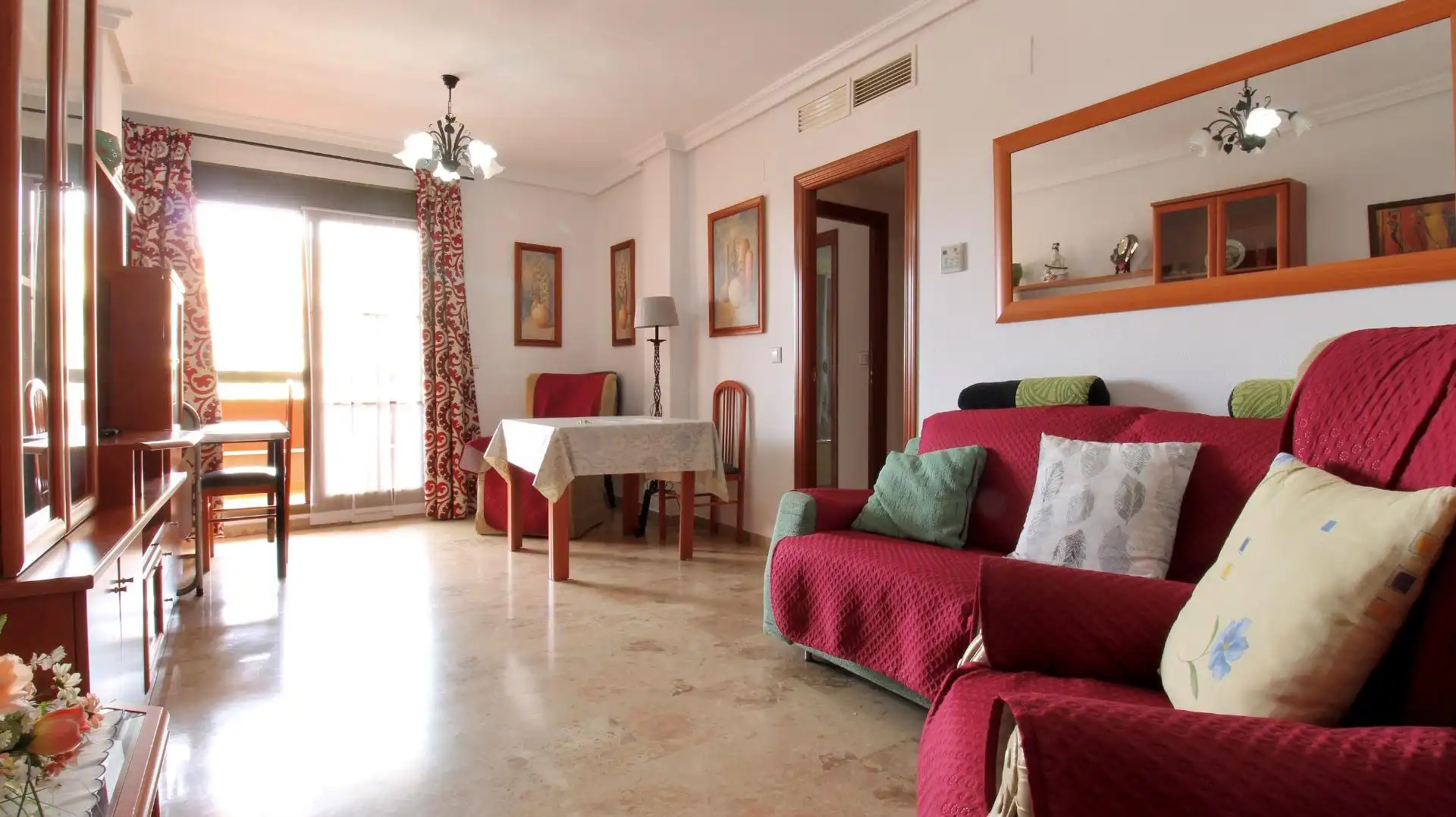 Sala de estar de Piso en venta en Roquetas de Mar con Aire acondicionado, Calefacción y Terraza