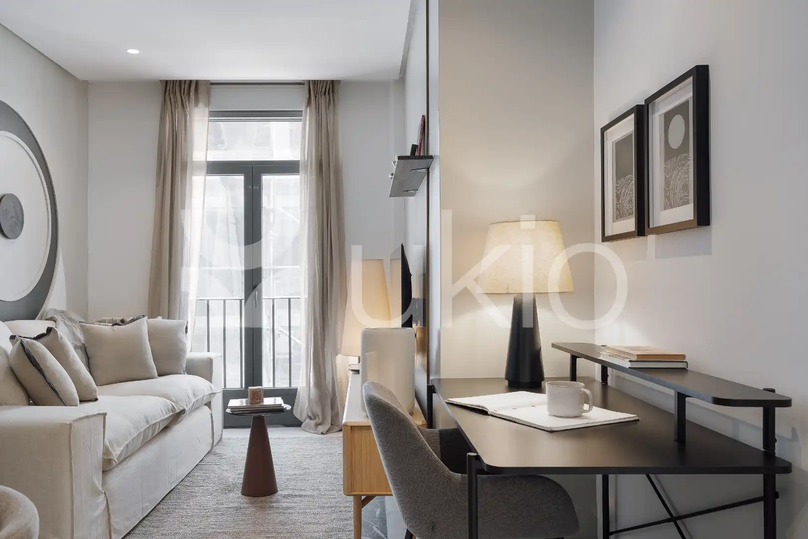 Sala de estar de Apartamento de alquiler en Madrid con Aire acondicionado, Calefacción y Amueblado
