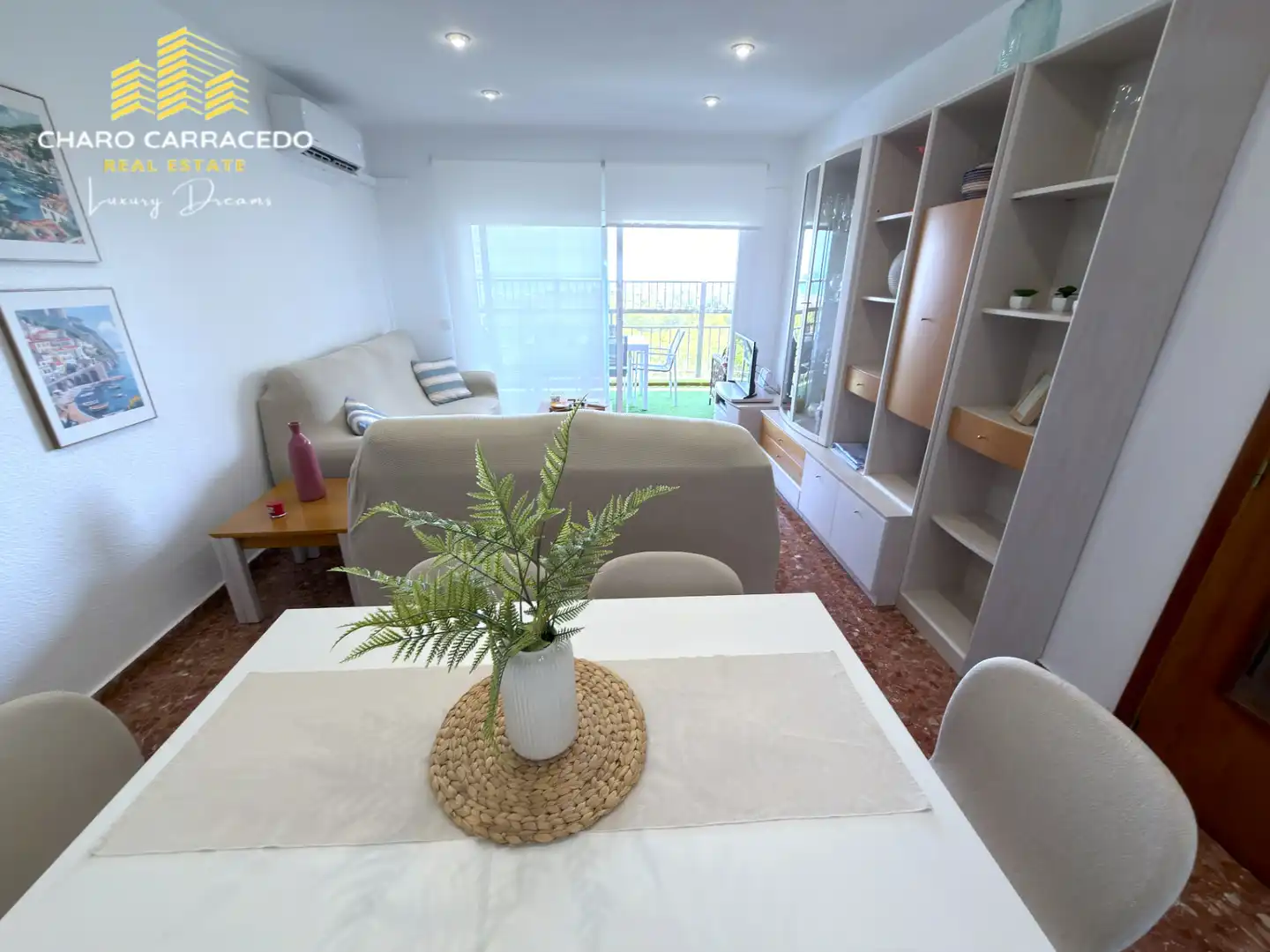 Sala d'estar de Pis de lloguer en Valencia amb Aire condicionat, Jardí privat i Terrassa