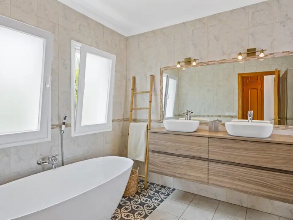 Baño de Casa o chalet de alquiler en Jávea / Xàbia con Aire acondicionado, Jardín privado y Piscina
