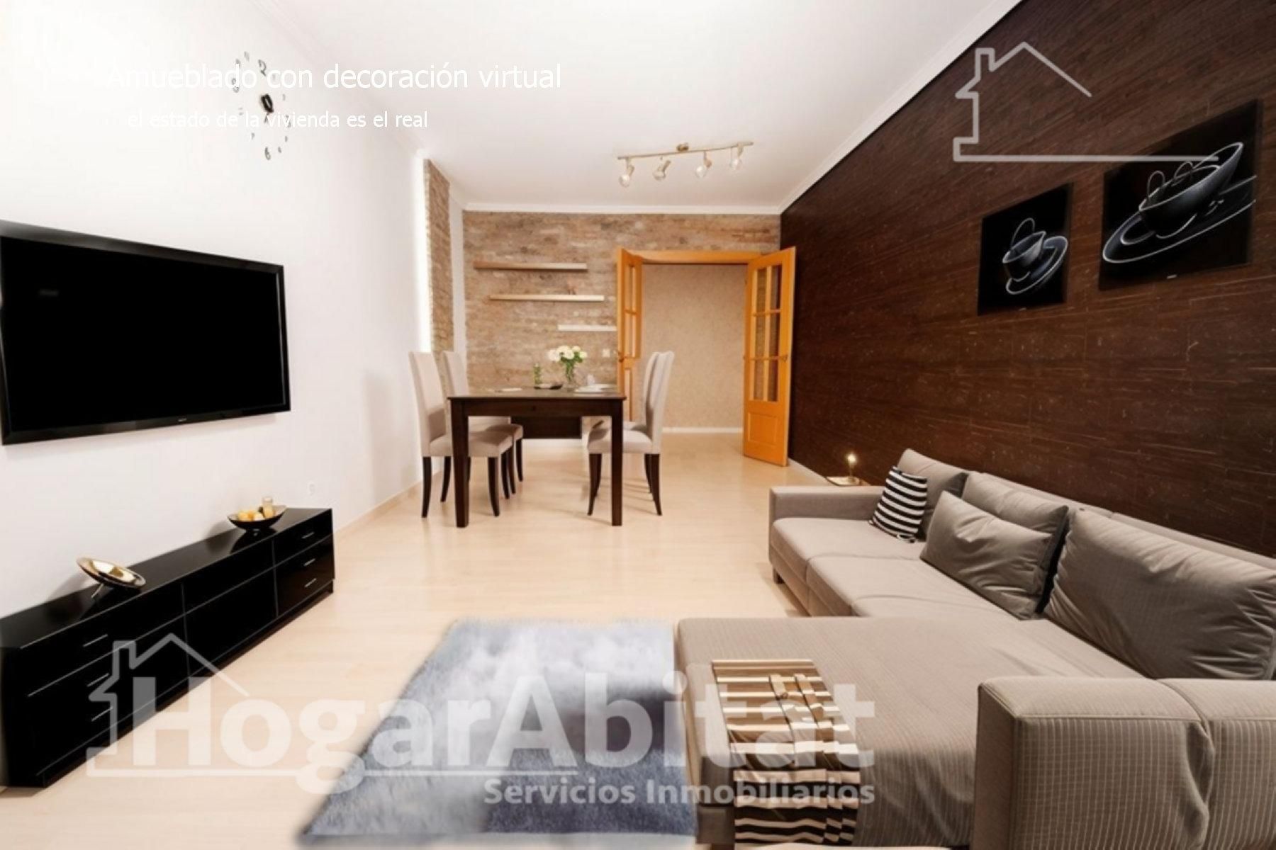 Living room of Flat for sale in  Valencia Capital  with Air Conditioner and Heating