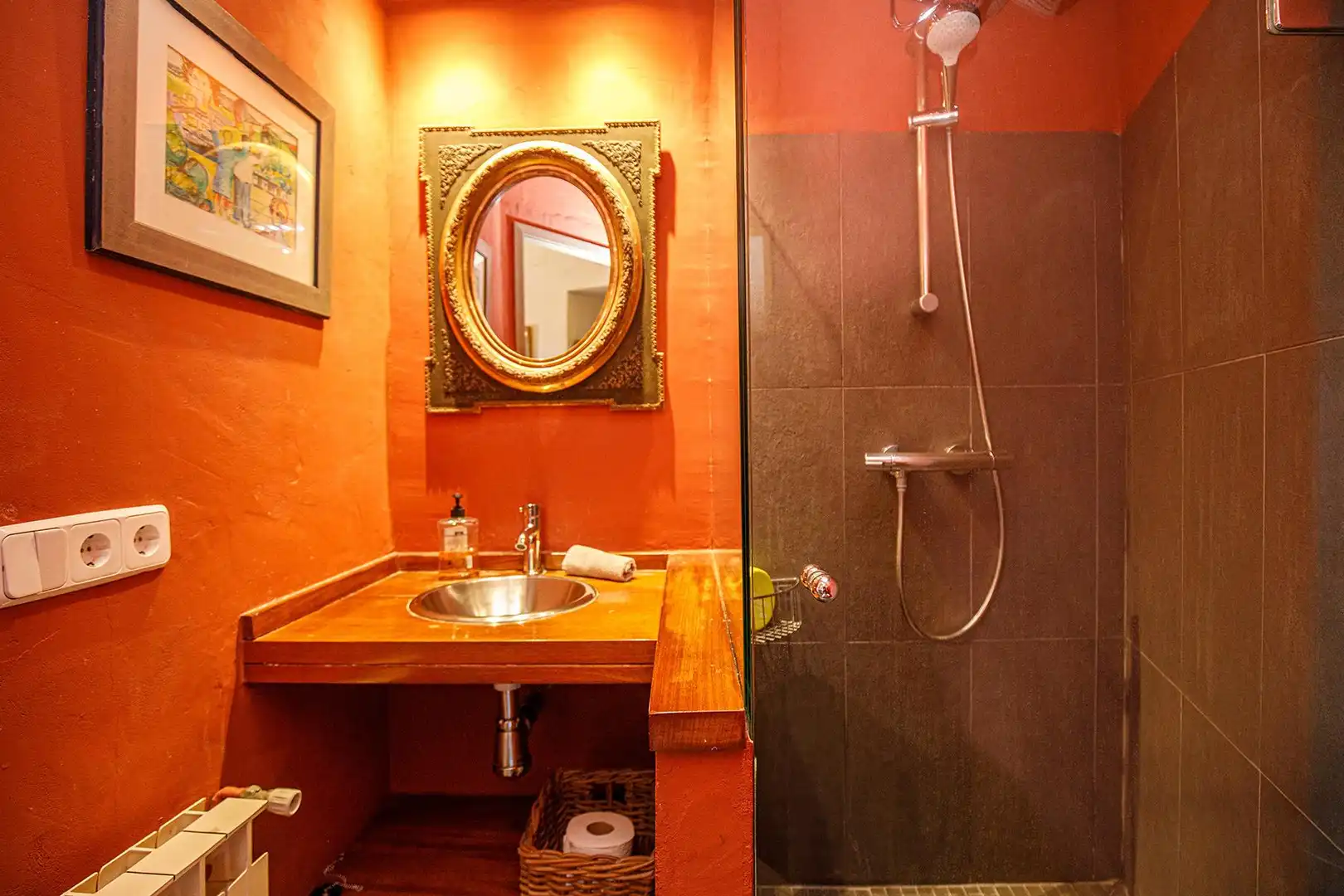 Baño de Finca rústica de alquiler en Pals
