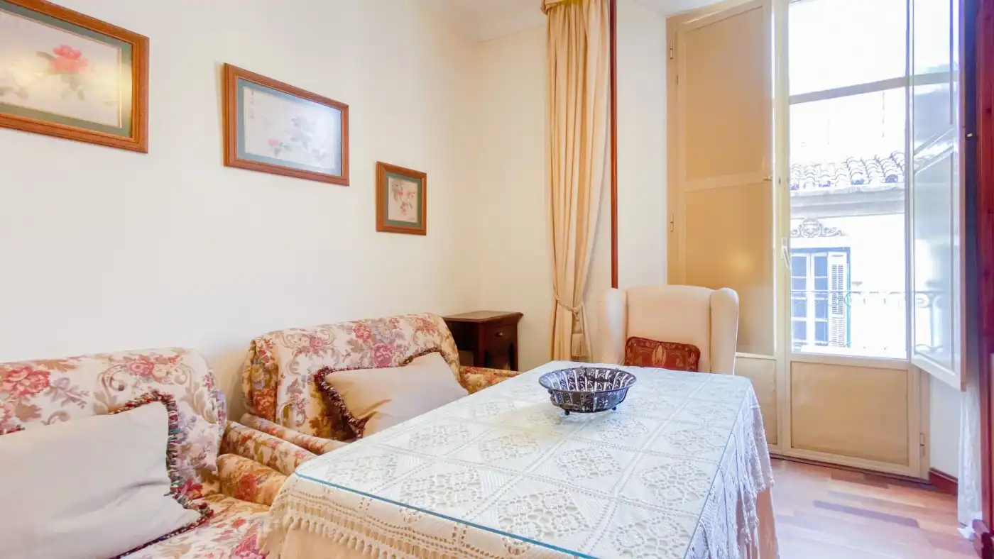 Living room of Flat for rent in Málaga  with Air Conditioner, Parquet flooring and Furnished