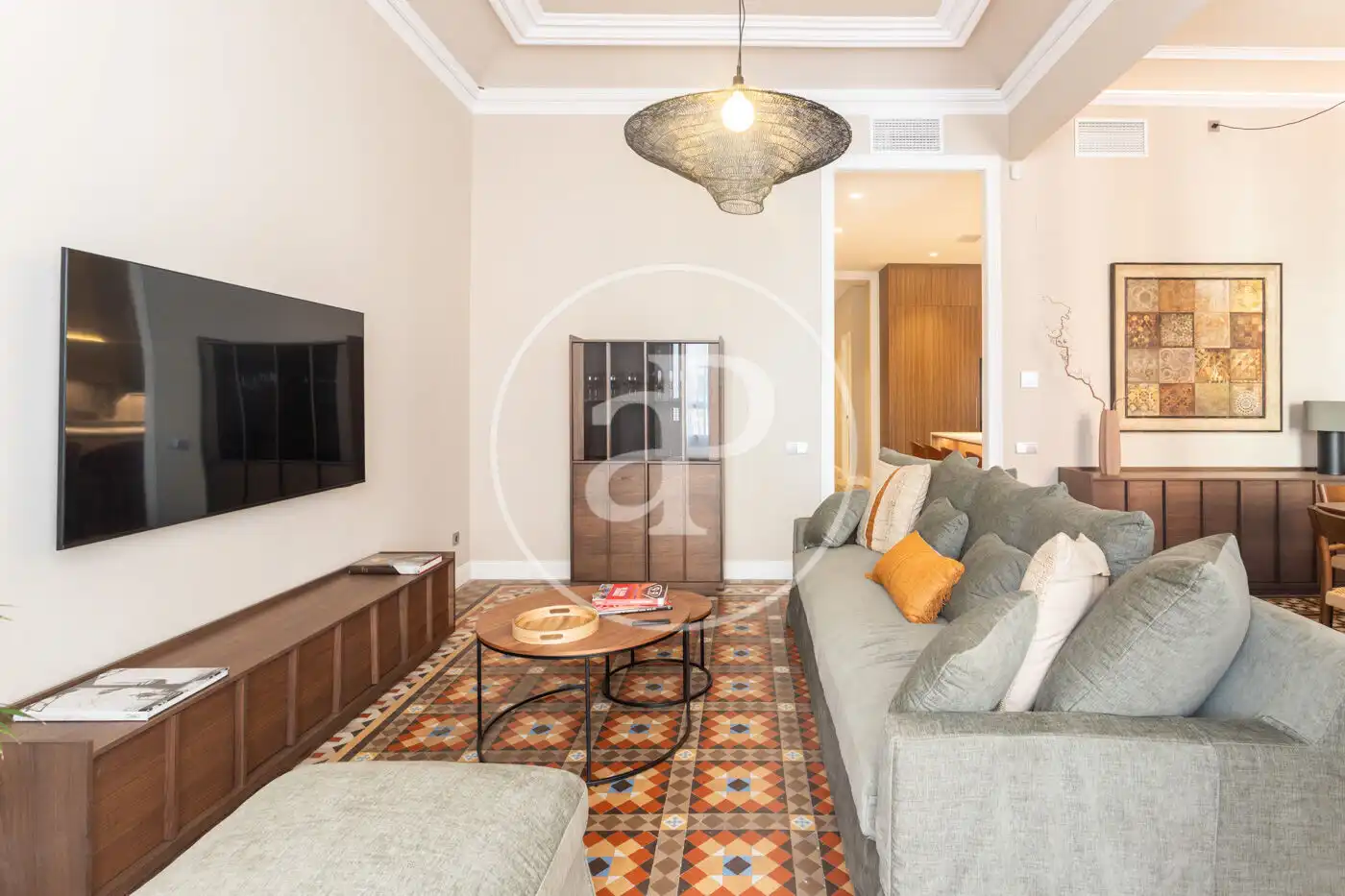 Sala d'estar de Pis de lloguer en Barcelona amb Aire condicionat, Calefacció i Terrassa