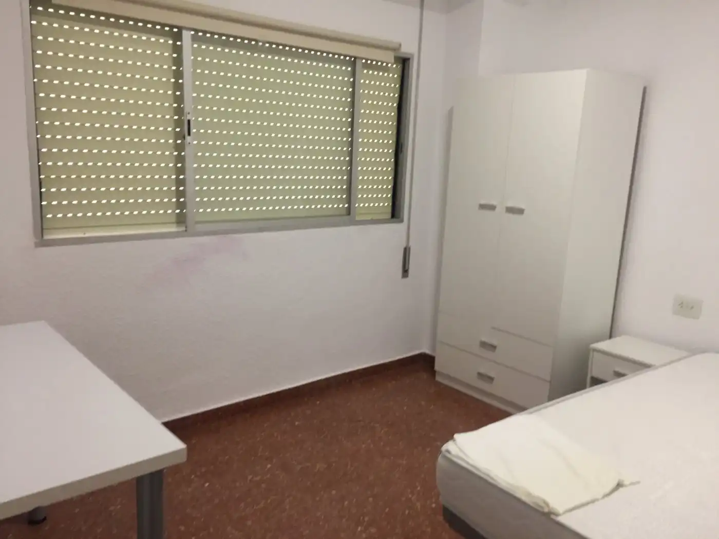 Schlafzimmer von Wohnung zur Miete in Valencia mit Terrasse, Möbliert und Balkon