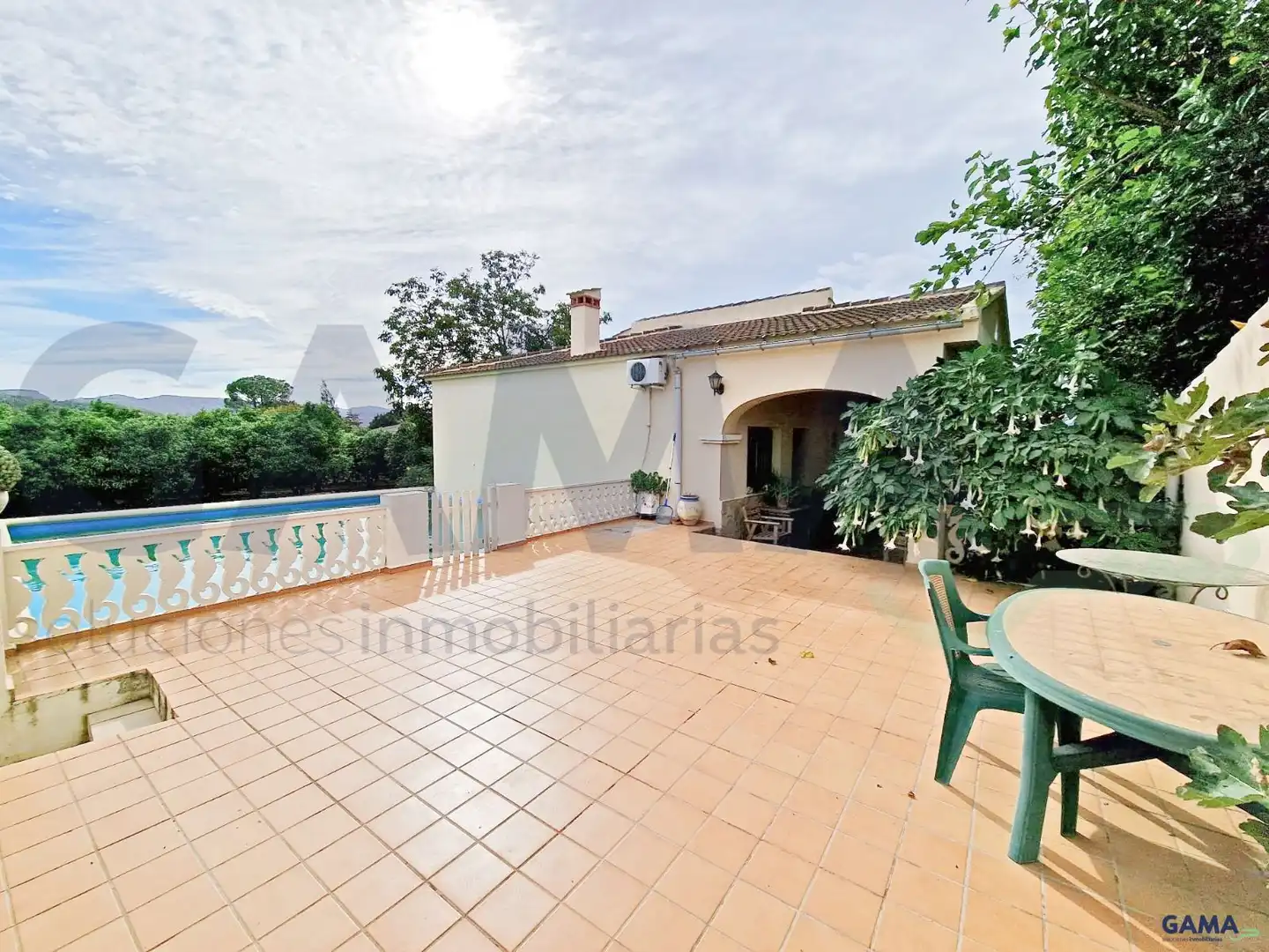 Terraza de Casa o chalet en venta en La Pobla Llarga con Aire acondicionado y Piscina