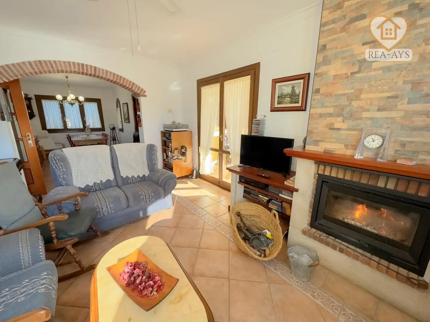 Sala de estar de Casa o chalet en venta en Albinyana con Jardín privado, Terraza y Amueblado