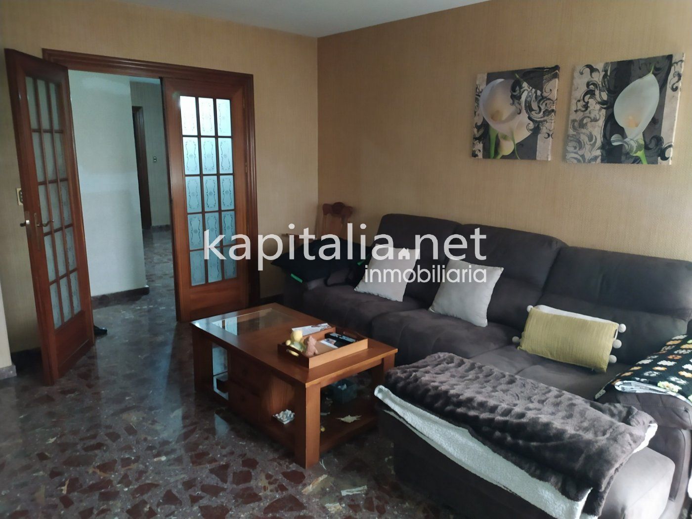 Living room of Flat for sale in L'Olleria  with Terrace and Balcony