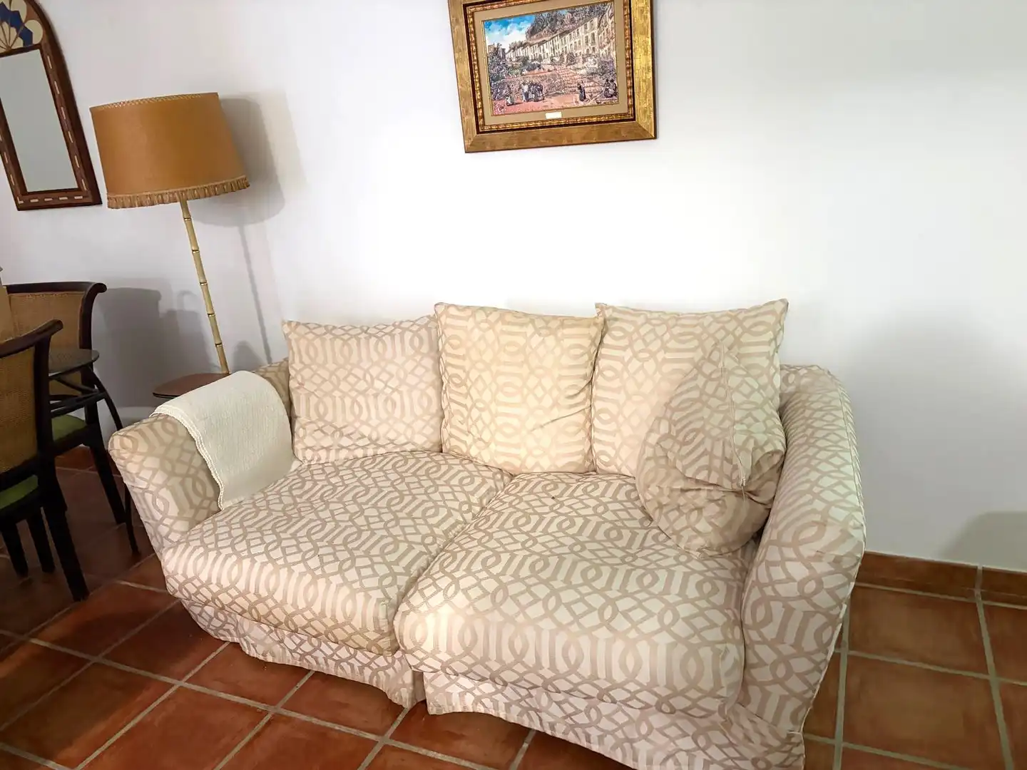 Sala d'estar de Apartament de lloguer en Málaga amb Aire condicionat, Moblat i Internet