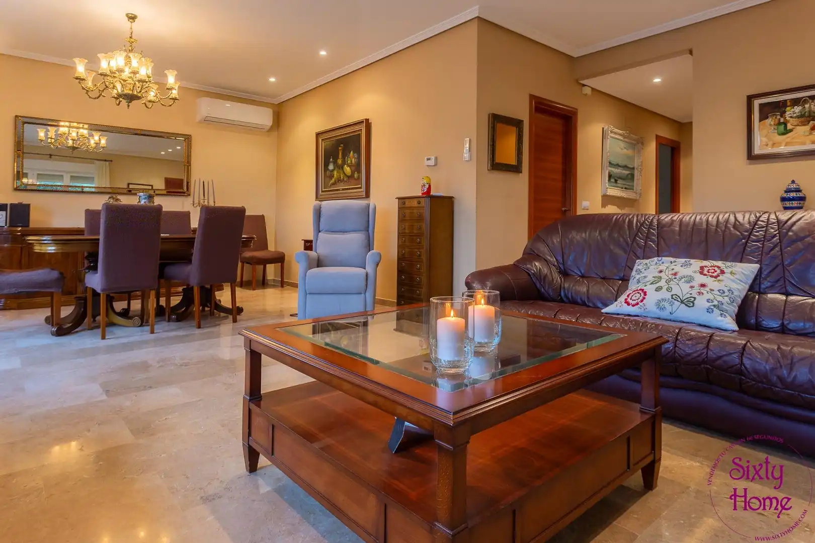 Living room of Houses for sale in Zaragoza  with Heating, Private garden and Terrace