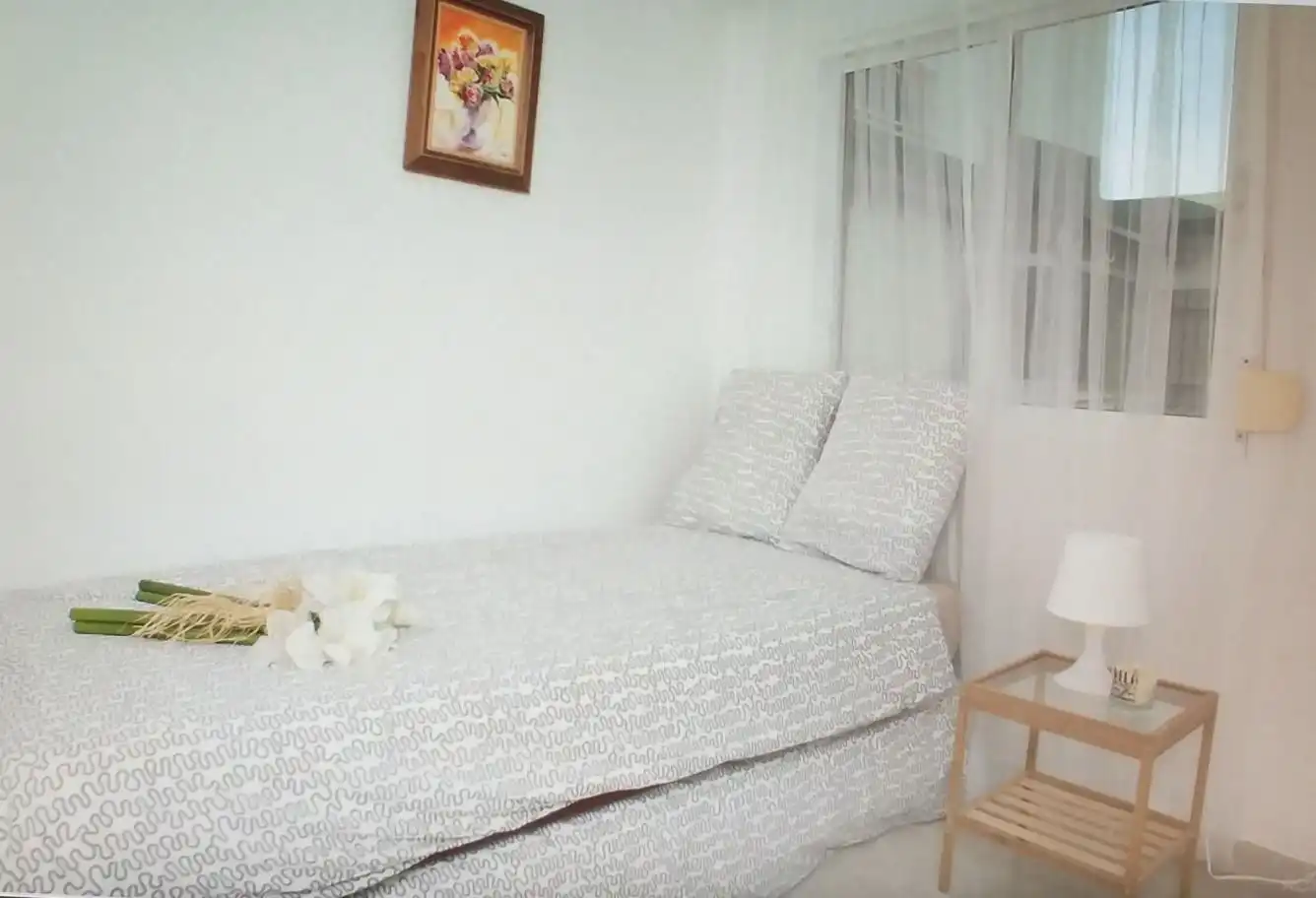 Schlafzimmer von Wohnung zur Miete in Málaga mit Möbliert und Waschmaschine