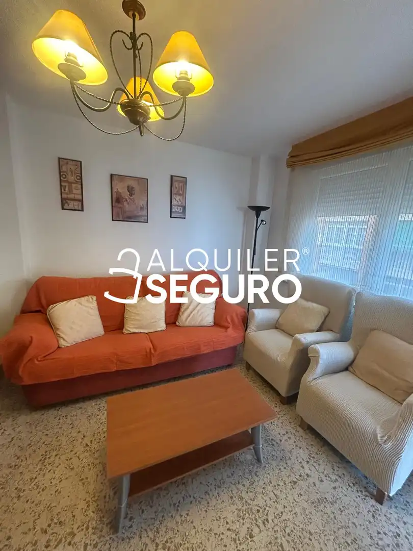 Living room of Flat for rent in Granada  with Air Conditioner, Terrace and Furnished