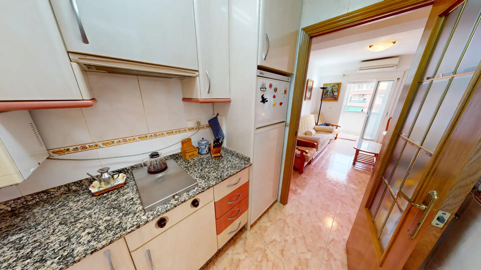 Kitchen of Flat for sale in Alicante / Alacant  with Air Conditioner, Furnished and Balcony