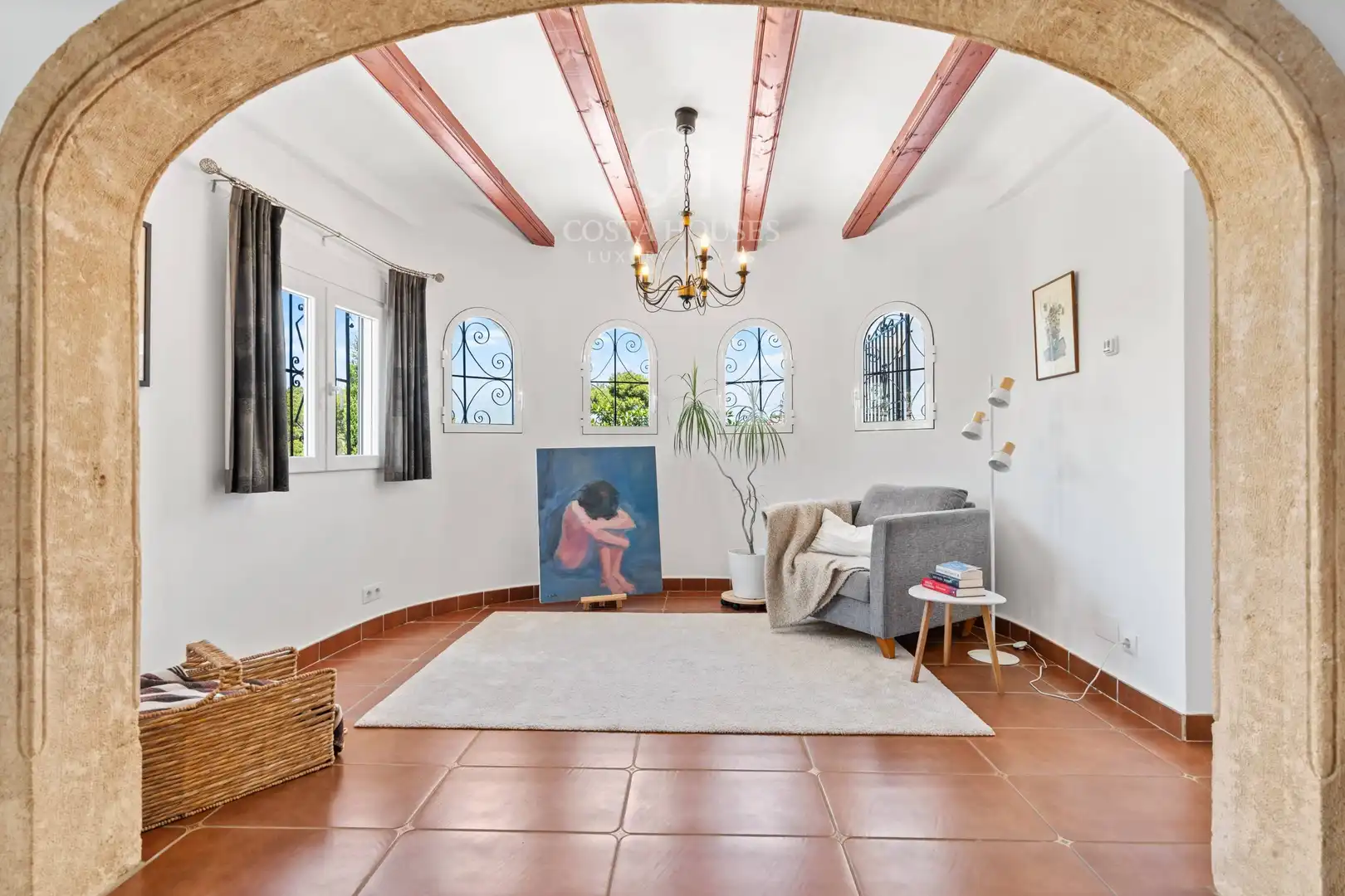 Sala de estar de Casa o chalet en venta en Jávea / Xàbia con Aire acondicionado, Calefacción y Jardín privado