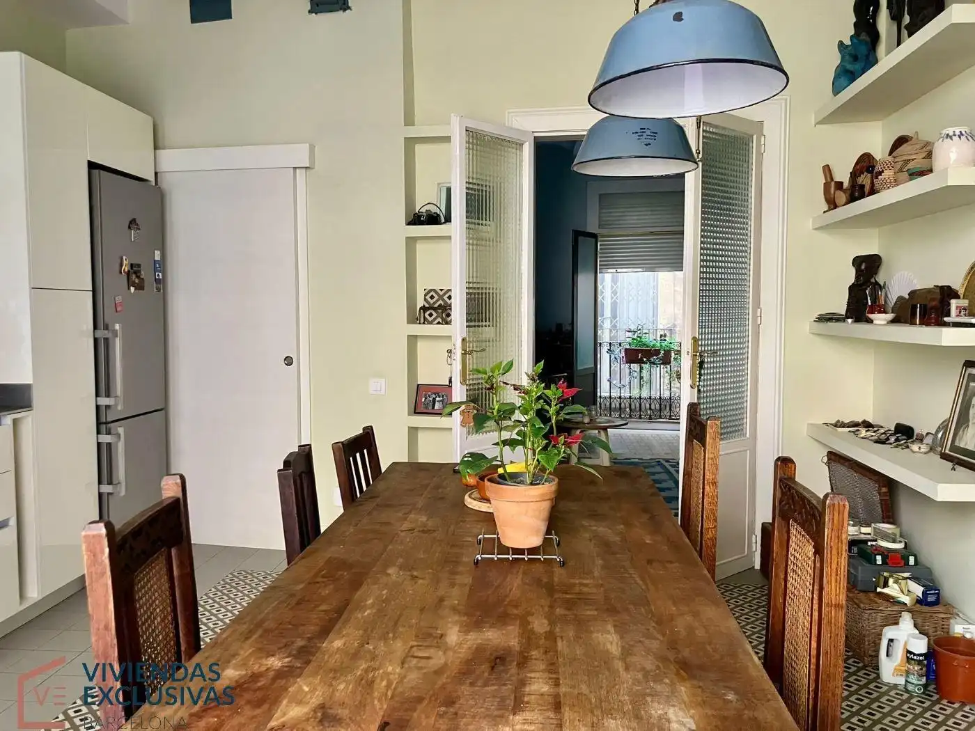 Esszimmer von Wohnung zum Verkauf in Barcelona mit Klimaanlage, Heizung und Privatgarten