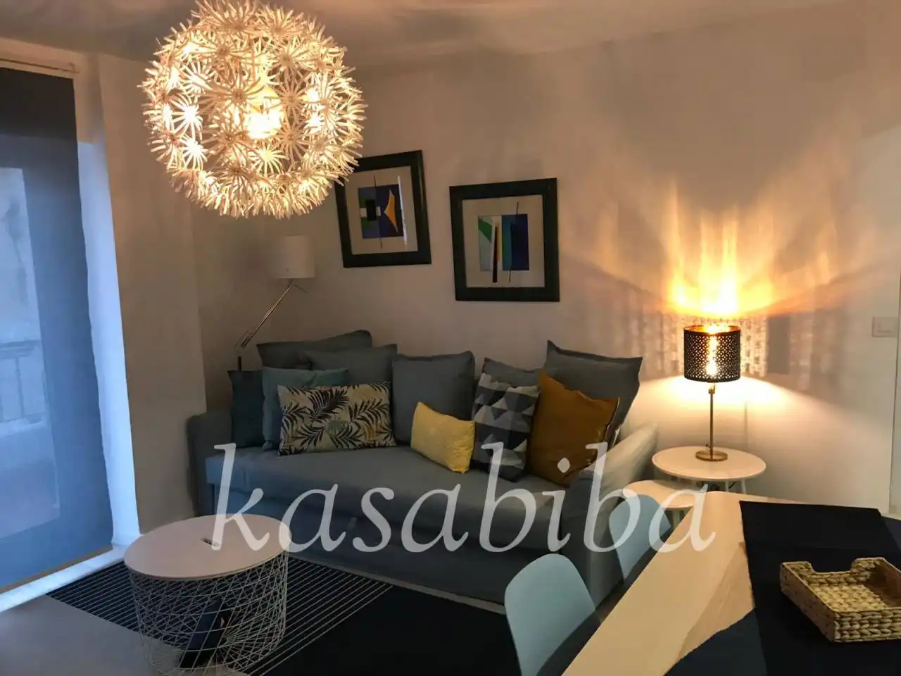 Living room of Flat for rent in Valencia  with Air Conditioner, Furnished and Balcony