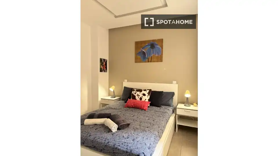 Schlafzimmer von Wohnungen zur untervermieten in Las Palmas de Gran Canaria mit Klimaanlage, Terrasse und Möbliert